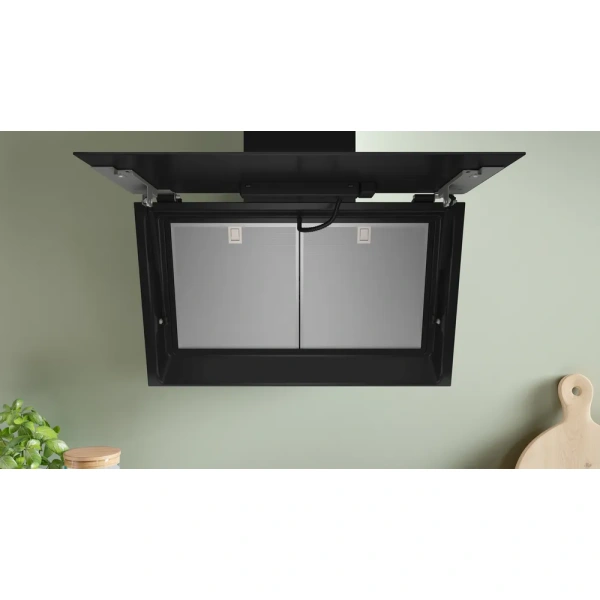 Bosch- Campana decorativa de pared, 80 cm, Cristal negro, Negro,Serie 6,DWK81AN60 - Imagen 9