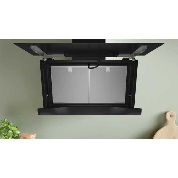 Bosch- Campana decorativa de pared, 90 cm, Cristal negro, Negro,Serie 8,DWK91LT60 - Imagen 10