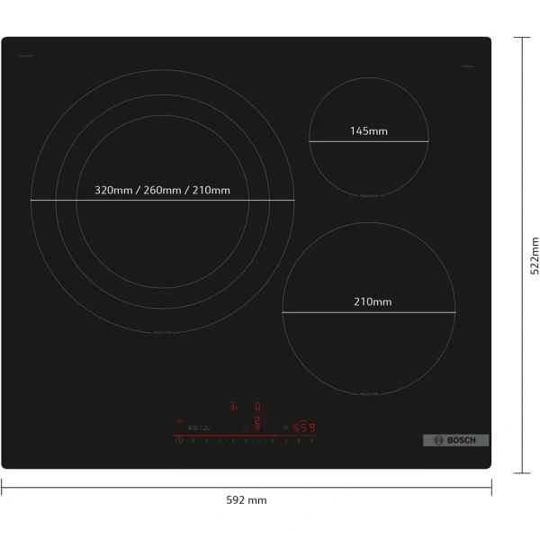Bosch- Placa de inducción, 60 cm, con perfiles,Serie 6,PID675HC1E - Imagen 3