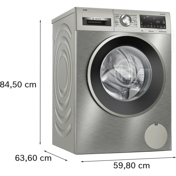 Bosch-Lavadora de carga frontal, 9 kg, 1400 r.p.m., Acero inoxidable,Serie 6, WGG244FAES - Imagen 10