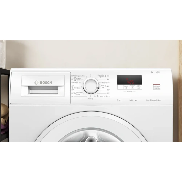 Bosch-Lavadora de carga frontal, 8 kg, 1400 r.p.m., Blanco,Serie 2, WGE03400EP - Imagen 11