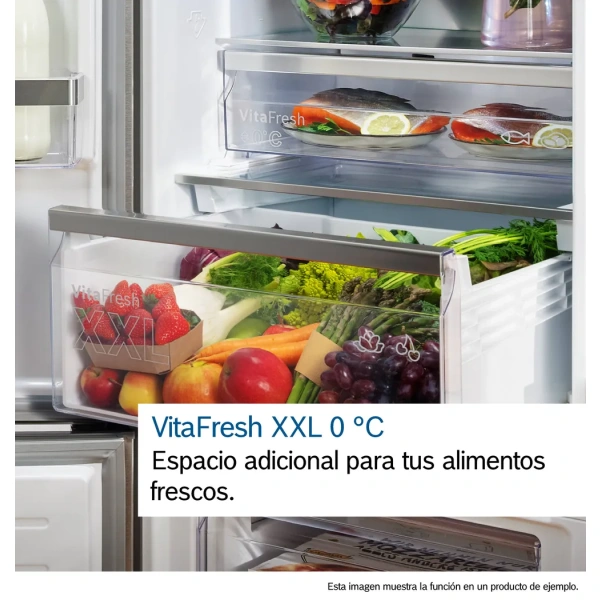 Bosch-Frigorífico combinado de libre instalación, 203 x 60 cm, Acero mate antihuellas, Total NoFrost,Serie 4, KGN392LAG - Imagen 5