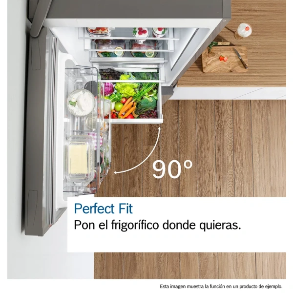 Bosch-Frigorífico combinado de libre instalación, 176 x 60 cm, Acero mate antihuellas, Total NoFrost,Serie 2, KGN33NLEB - Imagen 6