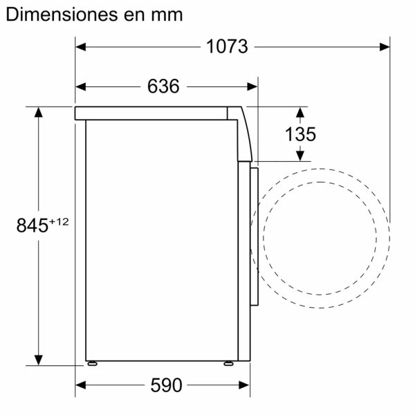Bosch-Lavadora de carga frontal, 9 kg, 1400 r.p.m., Acero inoxidable,Serie 6, WGG244FAES - Imagen 3