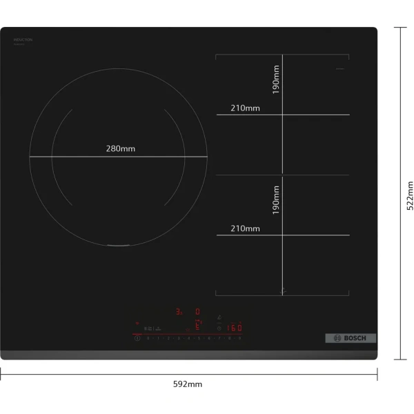 Bosch- Placa de inducción, 60 cm, sin perfiles,Serie 6,PVJ631HC1E - Imagen 6