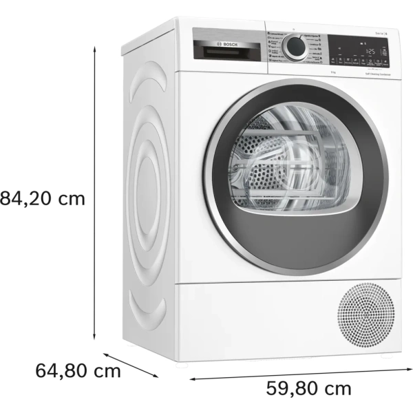Bosch-Secadora con bomba de calor, 9 kg, Blanco,Serie 6, WQG245D1ES - Imagen 10