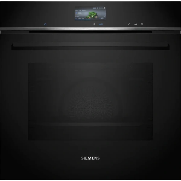 Horno Siemens con vapor 60 x 60 cm Negro iQ700 HS736G3B1