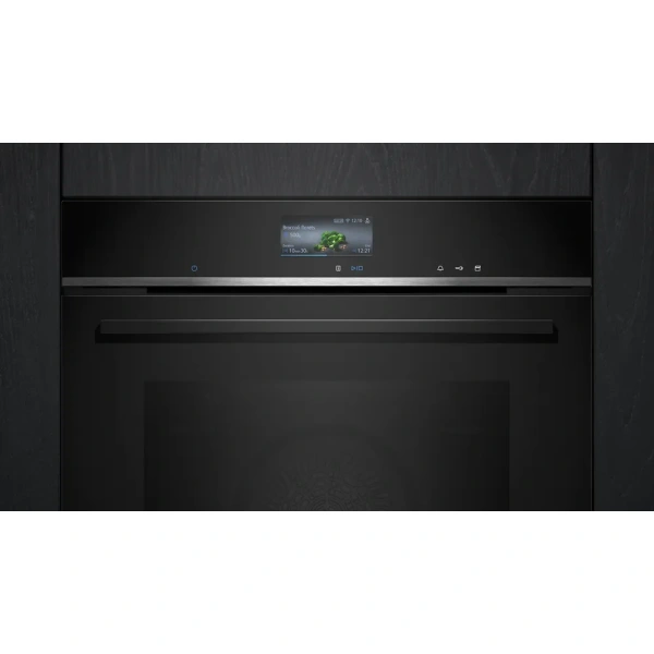 Horno Siemens con vapor 60 x 60 cm Negro iQ700 HS736G3B1 - Imagen 3