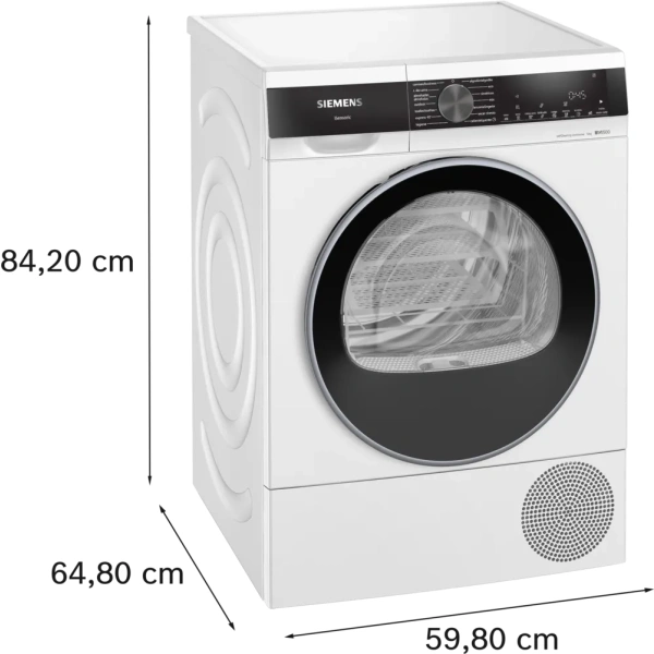 Secadora Siemens bomba de calor 9 kg Blanco iQ500 WQ45G2D1ES - Imagen 5