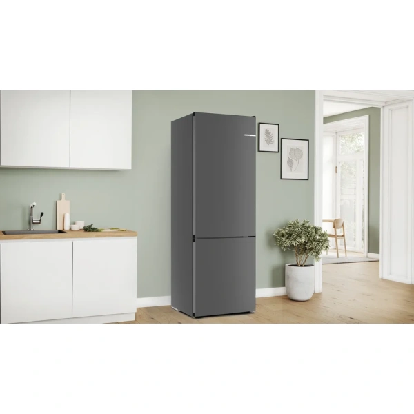 Bosch-Frigorífico combinado de libre instalación, 203 x 70 cm, Acero antracita, Green Collection, Total NoFrost,Serie 4, KGN49OCAF - Imagen 9
