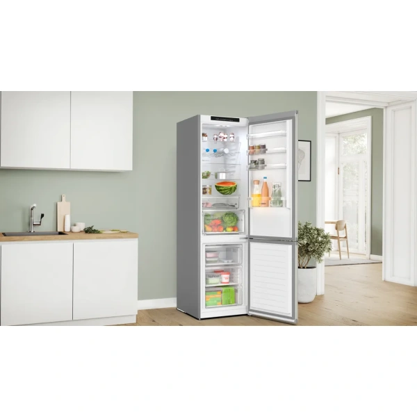 Bosch- Frigorífico combinado de libre instalación, 203 x 60 cm, Acero antihuellas, Total NoFrost,Serie 4,KGN392ICF - Imagen 6