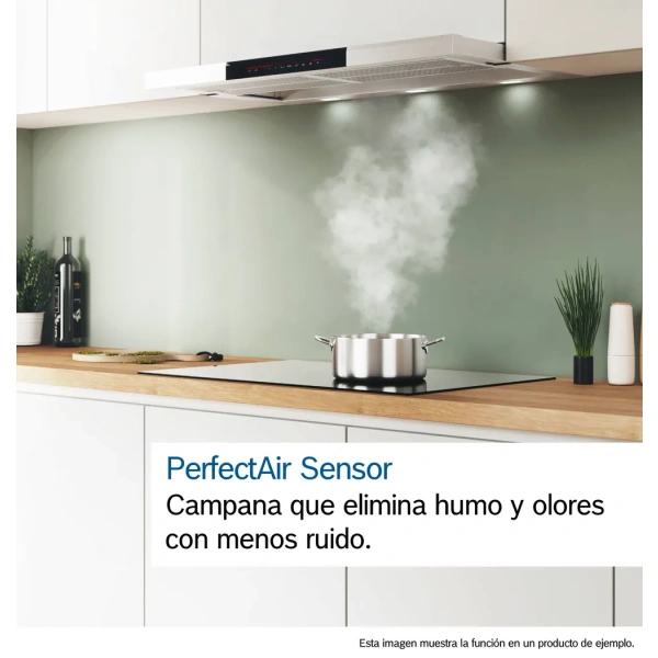 Bosch- Campana decorativa de pared, 90 cm, Cristal negro, Negro,Serie 8,DWK91LT60 - Imagen 9