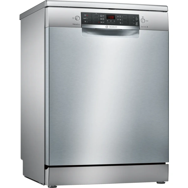 Bosch- Lavavajillas de libre instalación, 60 cm, Acero antihuellas,SMS46KI01E