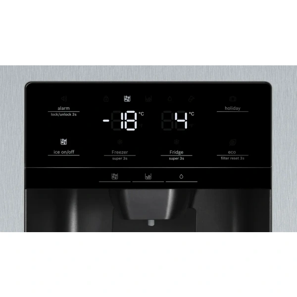 Bosch-Frigorífico americano, 178.7 x 90.8 cm, Acero antihuellas, Total NoFrost,Serie 6, KAD93AIEP - Imagen 12