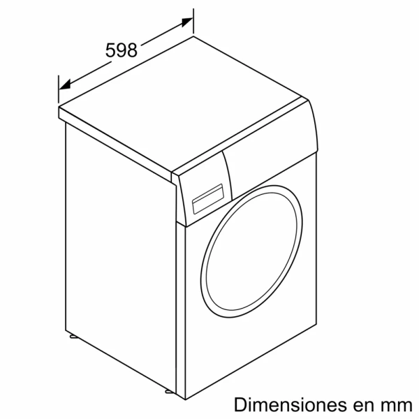 Bosch-Lavadora de carga frontal, 8 kg, 1400 r.p.m., Blanco,Serie 2, WGE03400EP - Imagen 3