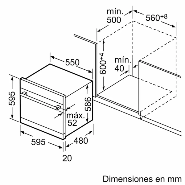 Bosch-Lavavajillas modular integrable, 60 cm, Negro,Serie 6, SCX6ITB00E - Imagen 2