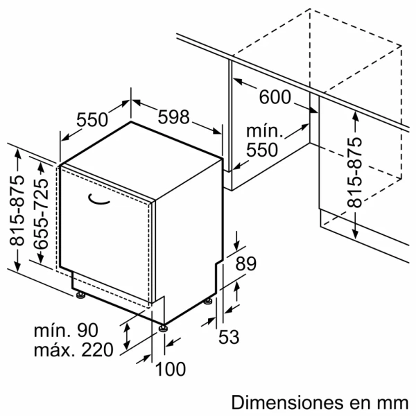 Bosch-Lavavajillas totalmente integrable, 60 cm,Serie 6, SMV6ZCX10E - Imagen 3