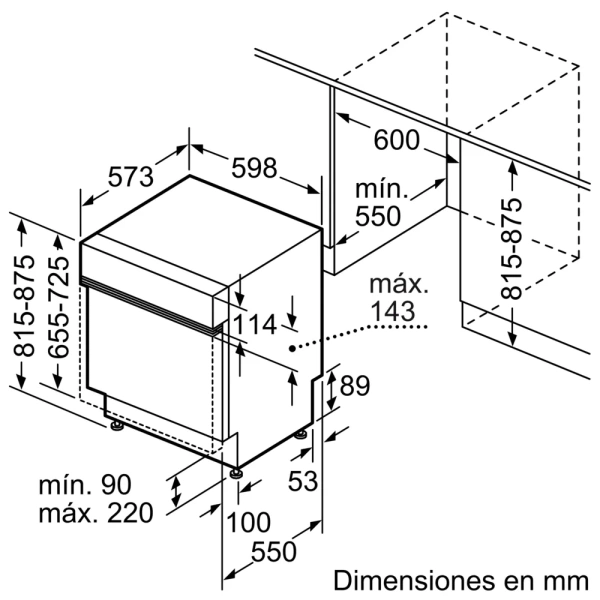 Bosch-Lavavajillas integrable, 60 cm, Acero cepillado,Serie 4, SMI4ECS28E - Imagen 3