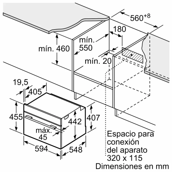Bosch- Horno compacto con microondas, 60 x 45 cm, Blanco,Serie 8,CMG7241W1 - Imagen 4