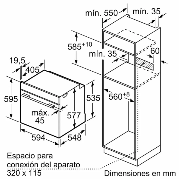 Horno Siemens con vapor 60 x 60 cm Negro iQ700 HS736G3B1 - Imagen 9