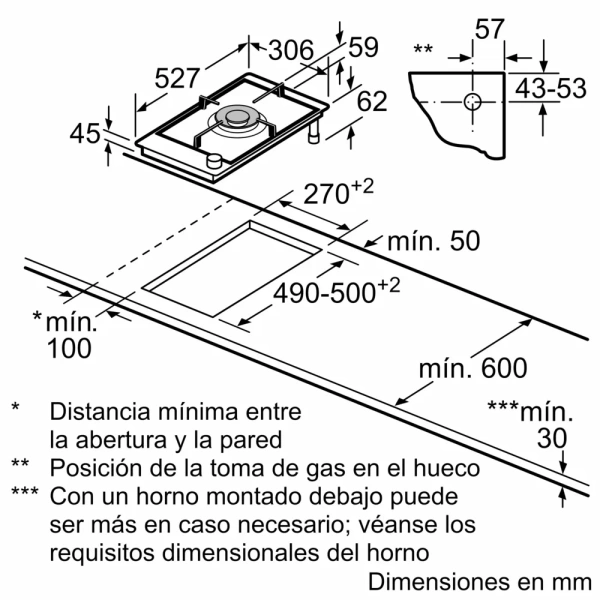 Bosch- Placa dominó, 30 cm, Cristal vitrocerámico, Negro,Serie 8,PRA3A6B70 - Imagen 9