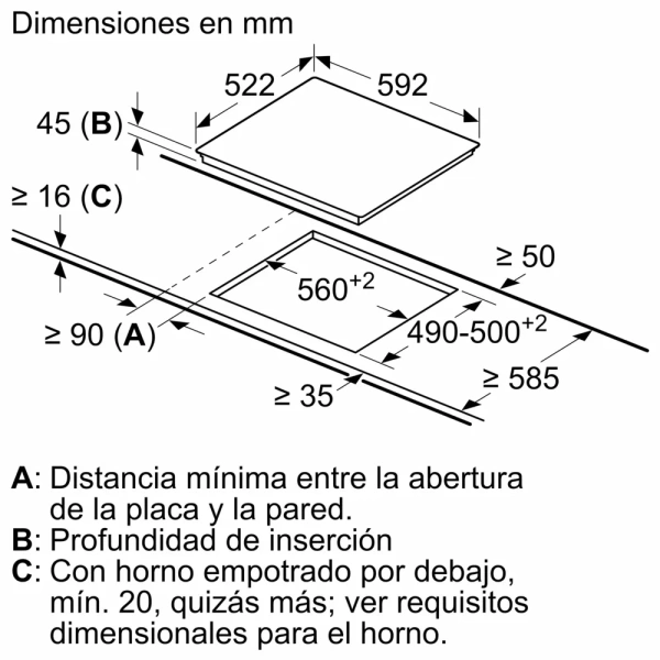 Bosch- Placa vitrocerámica, 60 cm, Negro, sin perfiles,Serie 2, PKM61RAA8E - Imagen 7