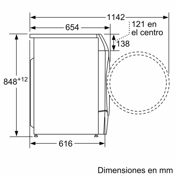 Bosch-Lavadora-secadora, 10.5/6 kg, 1400 r.p.m., Blanco,Serie 8, WNC254A0ES - Imagen 3