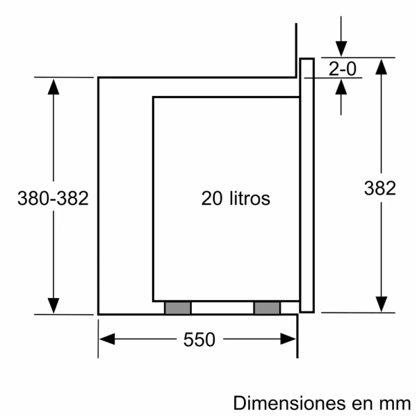 Bosch-Microondas integrable, Acero inoxidable,Serie 6, BFL524MS0 - Imagen 5
