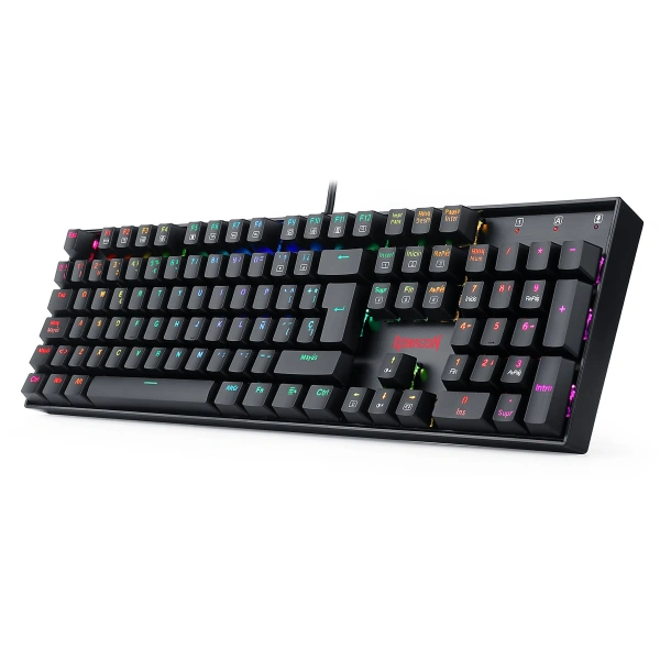 Teclado gaming - REDRAGON K551RGB-1R-SPS, Alámbrico, Teclas iluminadas, Negro